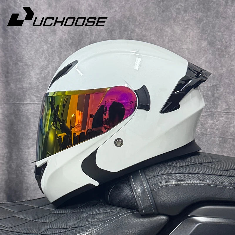 UCHOOSE Motorcycle Modular Flip Up Helmet For Off Road