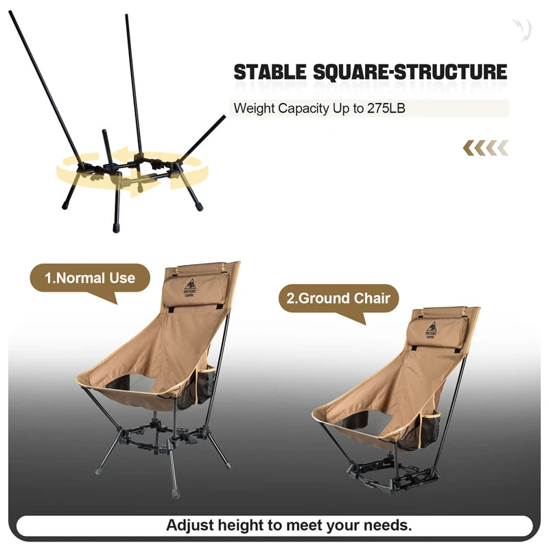 OneTigris Portable High Back Camping Chair For Outdoors