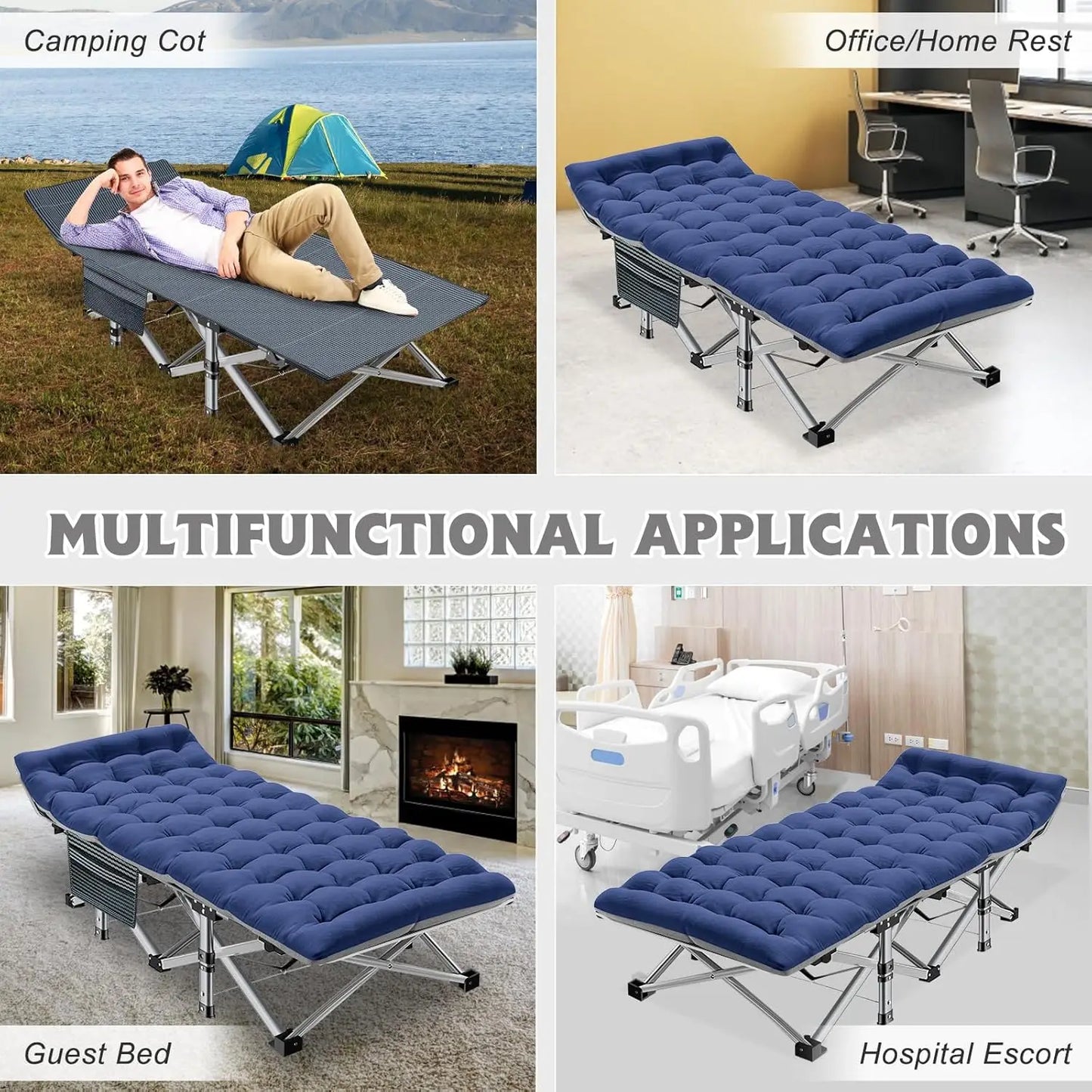Pro Gear Folding Camping Cot Mat For Adults Heavy Duty