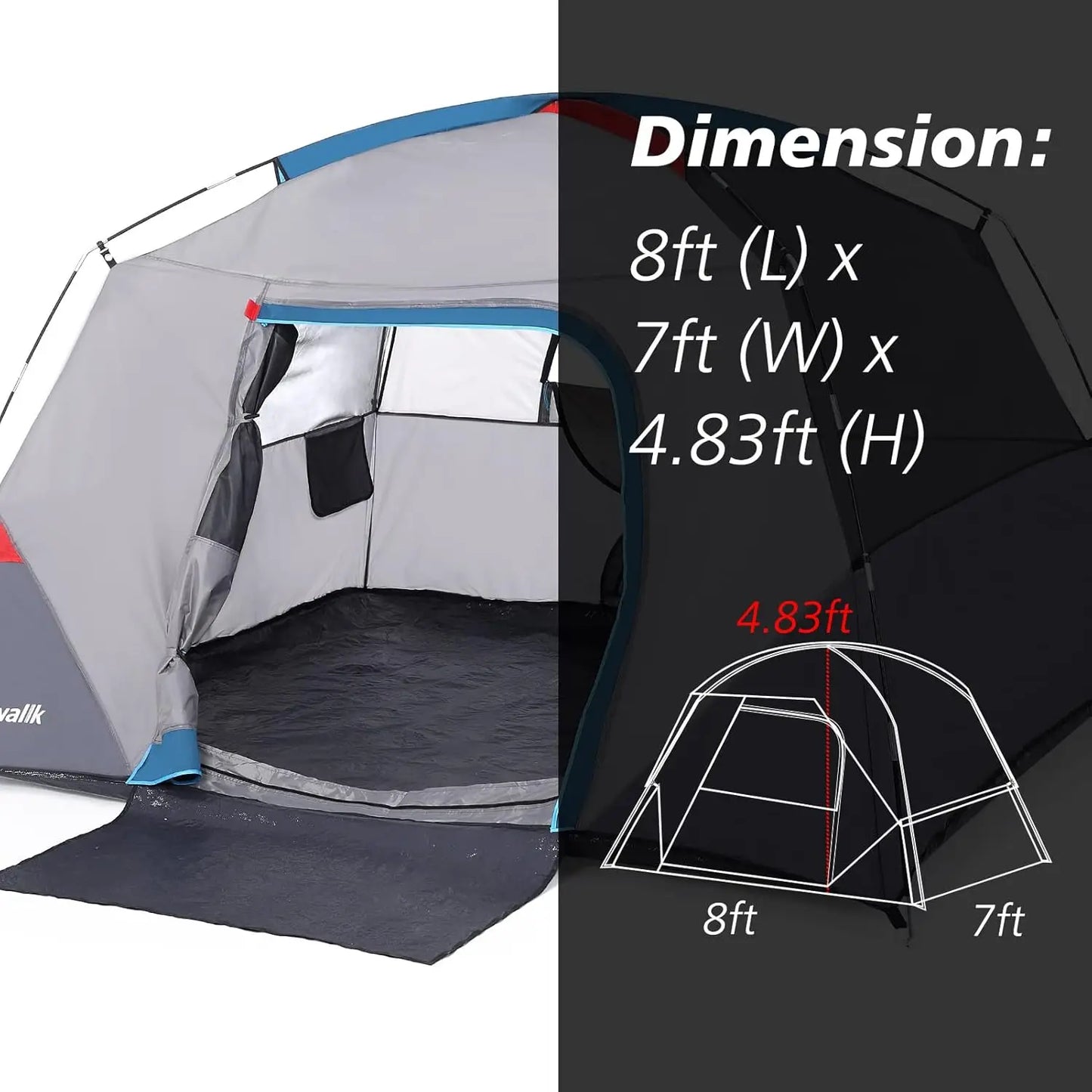 Pro Gear Sporting Goods TWISTER CK Camping Tent Easy Setup