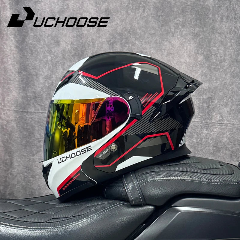 UCHOOSE Motorcycle Modular Flip Up Helmet For Off Road