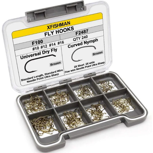 YTYIN Fly Tying Hook Assortment Pack For Dry Wet Flies