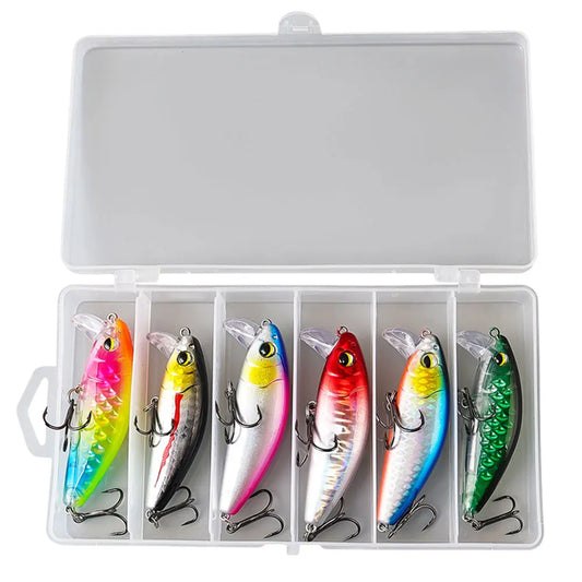 Artificial Crankbait Wobbler Lures With 3D Eyes For Bass