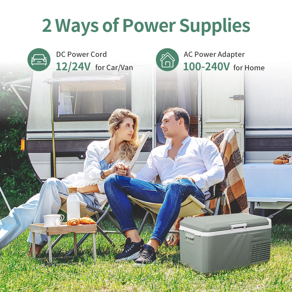 Alpicool QX Portable Refrigerator 12 24V DC Dual Zone