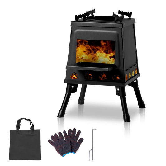 Portable Wood Camping Stove For Outdoor Cooking Use