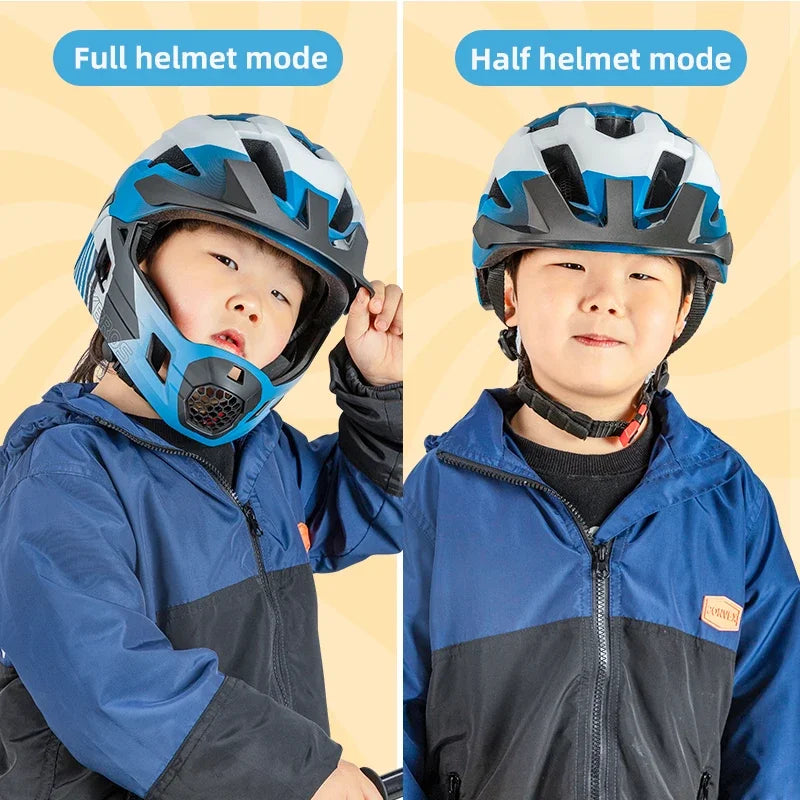 ROCKBROS Full Face Kids Cycling Helmet for Mountain Road and Daily Biking Safety