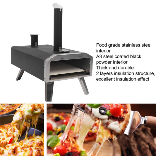 Romellar Portable Wood Fired Outdoor Pizza Oven Stainless