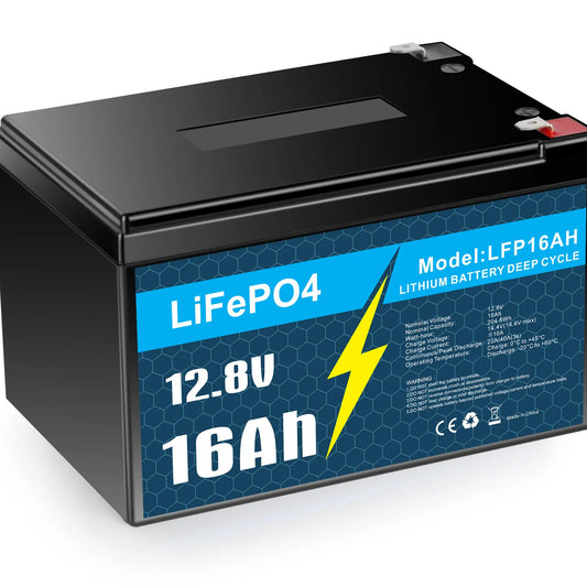 JYJZPB 12V LiFePO4 16Ah Marine Battery With 16A BMS