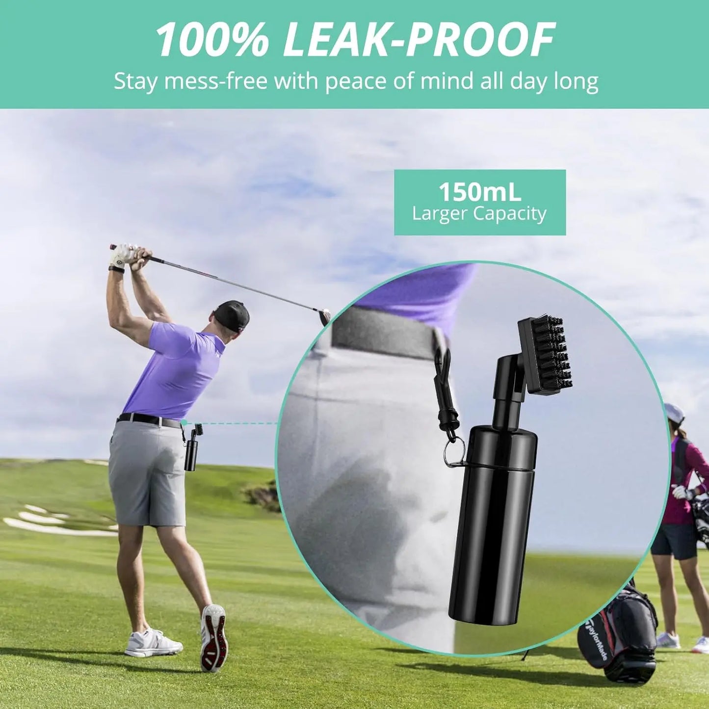 Golf Club Brush Cleaning Kit With Towel