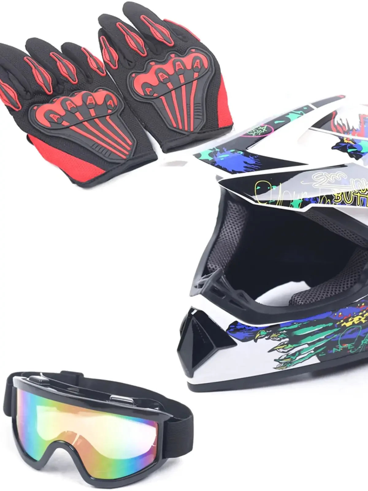 Unisex Motocross Helmet DOT Certified Off Road Racing ATV