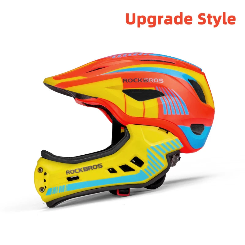 ROCKBROS Kids Detachable Full Face Cycling Helmet Safety