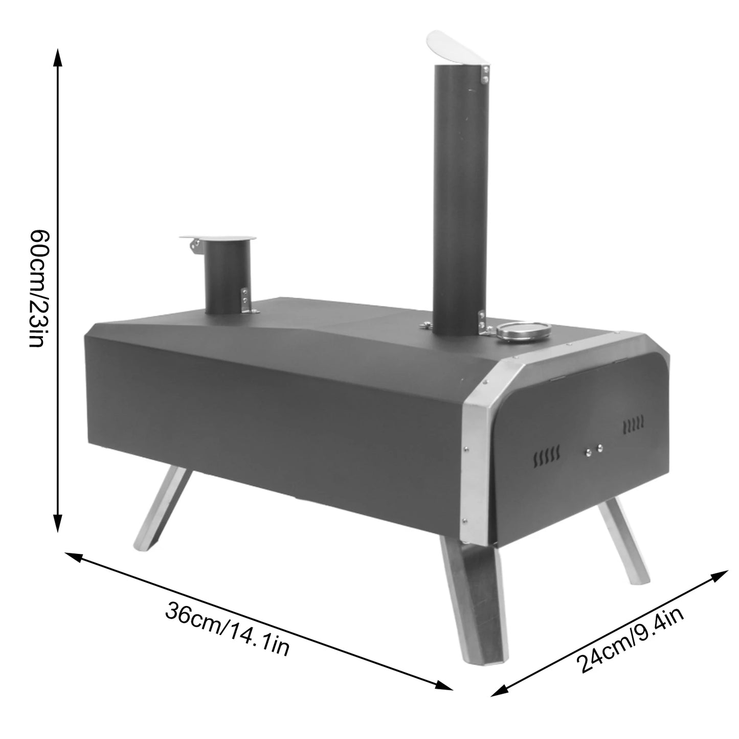 Romellar Portable Wood Fired Outdoor Pizza Oven Stainless