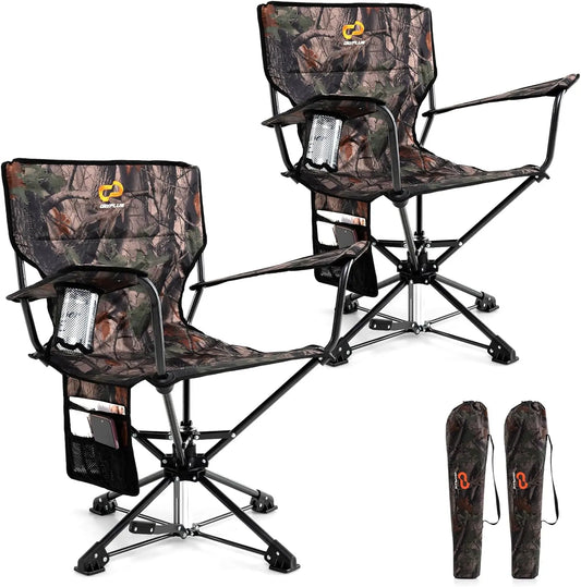 Angduo Swivel Hunting Chair Cup Holder 360 Folding Blind