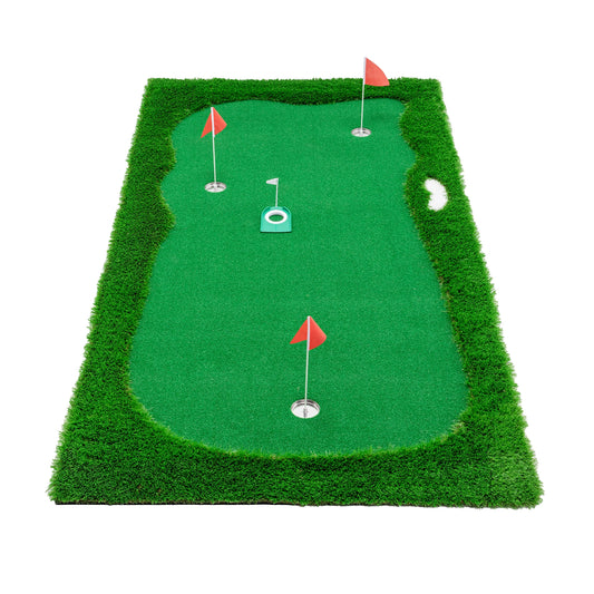 Golf Putting Green Training Mat With Cups