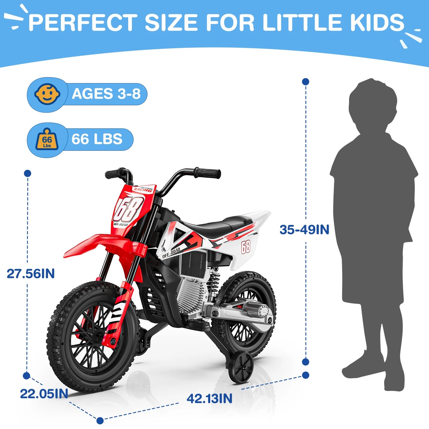 LIGIANT 12V Kids Ride On Motorcycle With Bluetooth Music