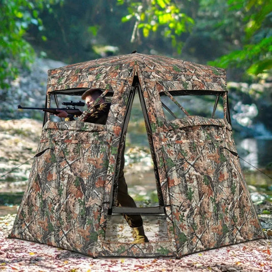 Electric 360 One Way See Through Ground Hunting Blind Deer