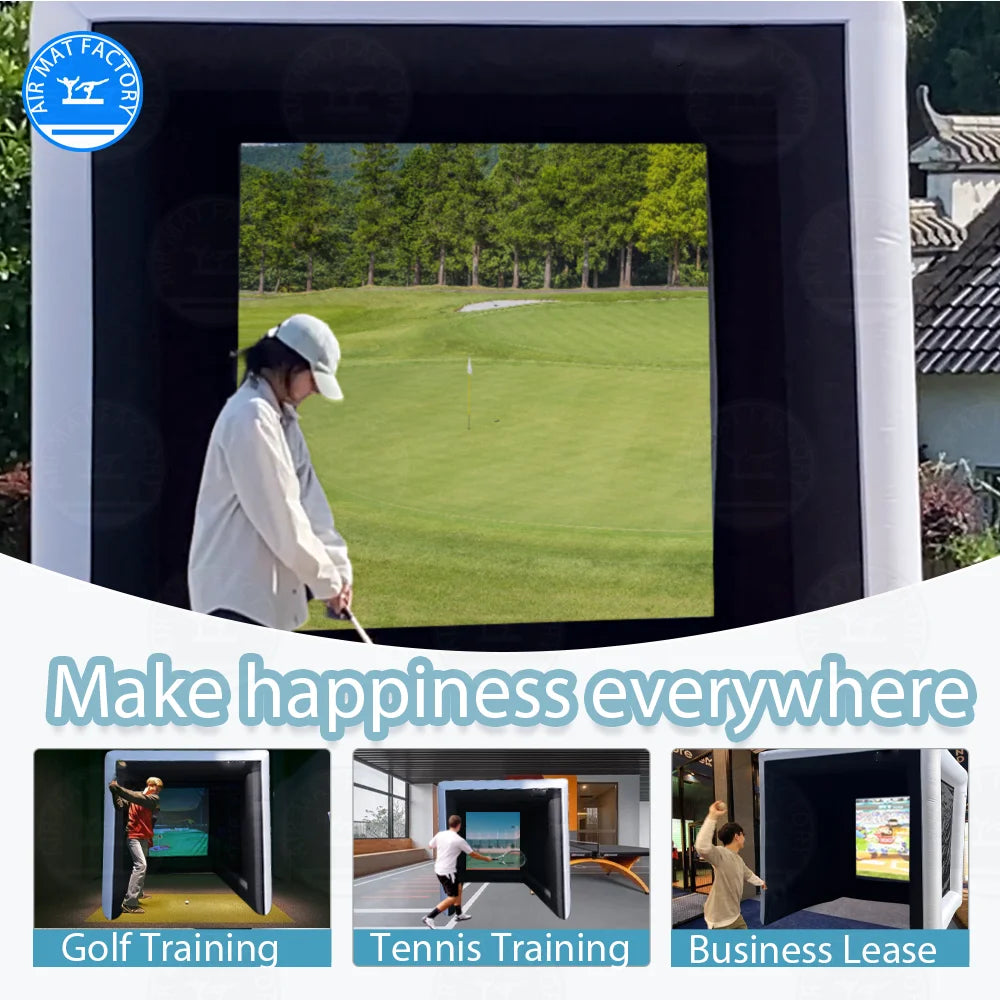Inflatable Golf Swing Simulator Net Cage