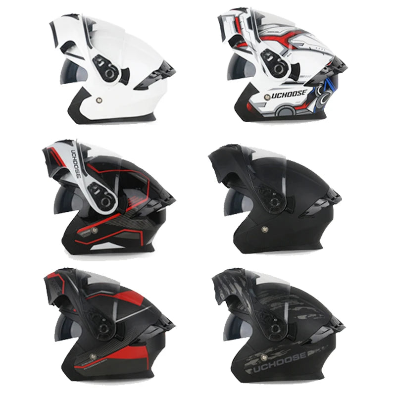 UCHOOSE Motorcycle Modular Flip Up Helmet For Off Road