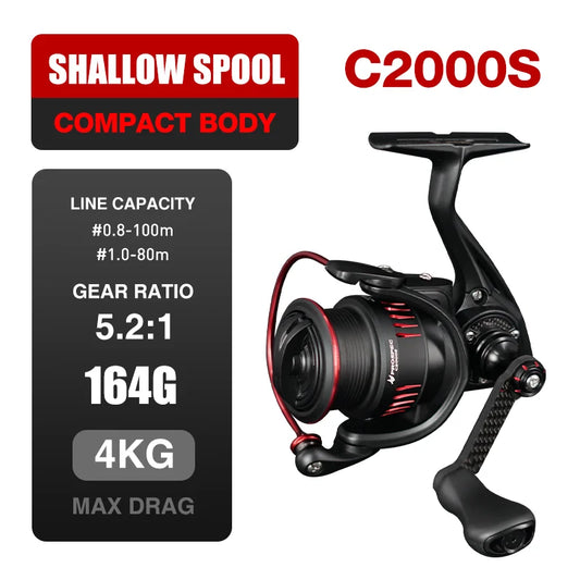 SeaSir P Series Ultralight Spinning Reel Carbon 8 1BB 9Kg