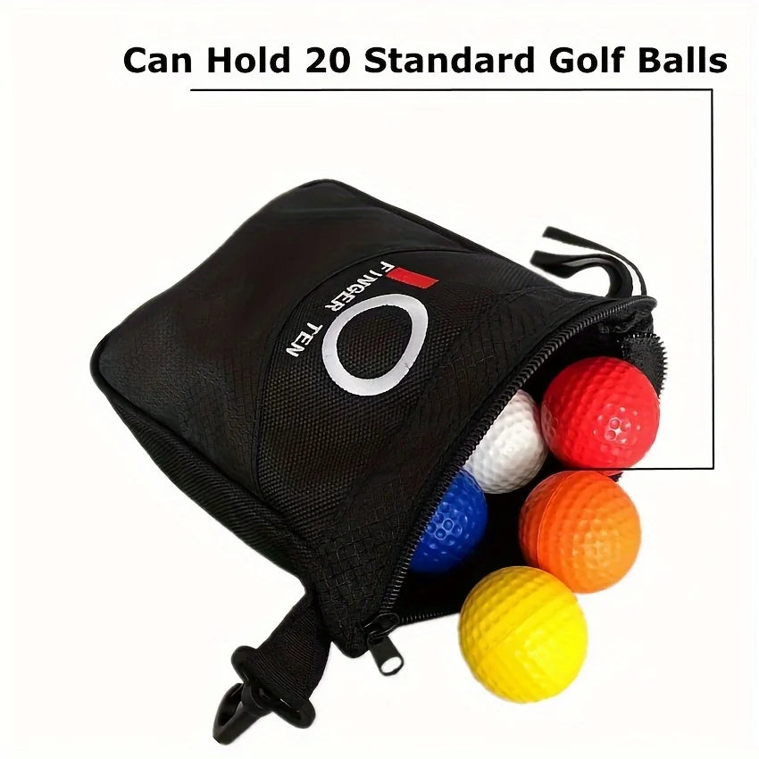 Golf Ball Pouch With Clip Hook Portable