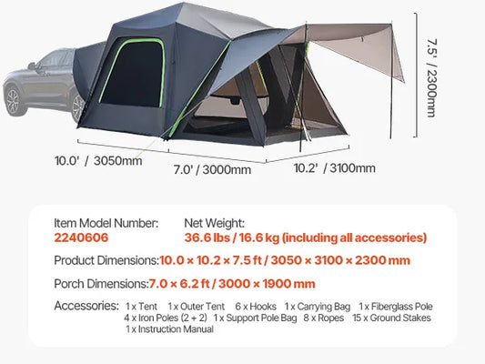 Pro Gear Sporting Goods SucceBuy SUV Tent Camping Waterproof