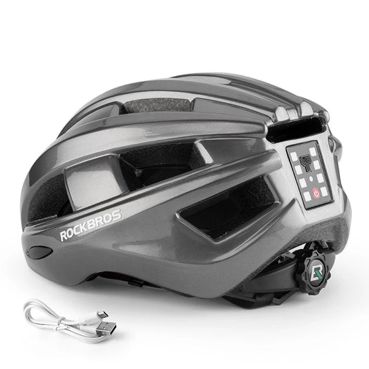 ROCKBROS USB Rear Light Cycling Helmet Integrated Safety