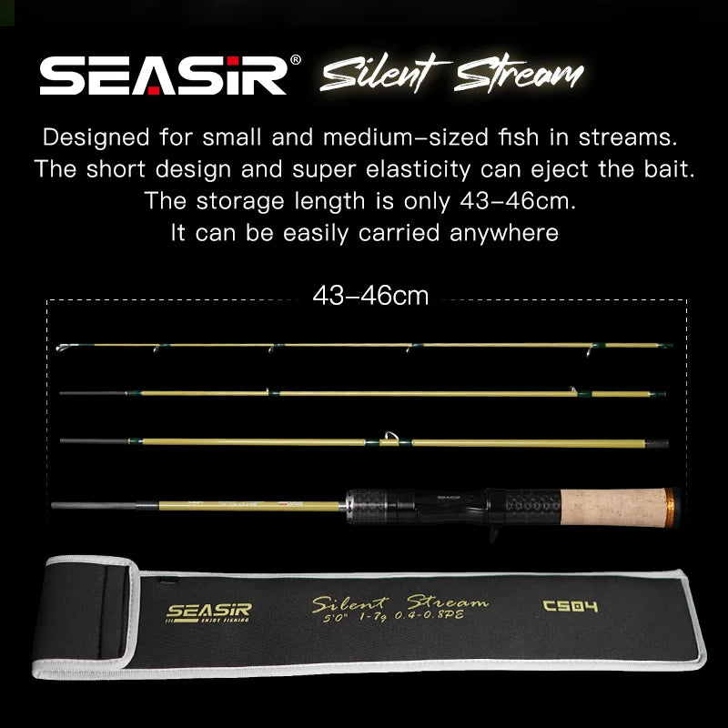SeaSir Carbon Fiber Spinning Baitcasting Fishing Rod
